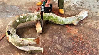 Creative Woodworking Idea From Discarded Pieces Of Wood Combined With Solid Wood  Cheap Woodworking [upl. by Bethel157]