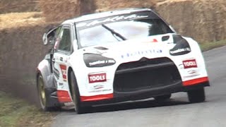 Oliver Solberg FLATOUT up Goodwood Hillclimb  600HP Citroën DS3 RX Supercar [upl. by Asilahs]