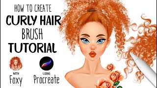 How to create your own curly hair brush in Procreate [upl. by Papageno]