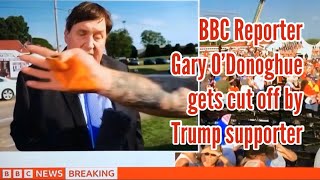 Orange bag Trump supporter harasses ‘rolling bbc reporter’ Gary O’Donoghue [upl. by Bolten902]