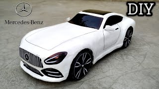 How to Make RC Cardboard Car  Mercedes AMG GT  DIY RC Toy [upl. by Angelina952]