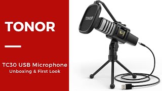 TONOR TC30 USB Condenser Microphone  Unboxing and First Look [upl. by Aztinad]