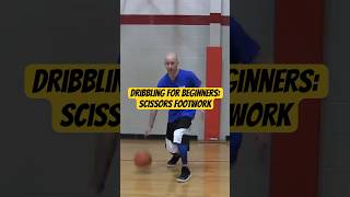 Dribbling For Beginners Scissors Footwork 🏀✂️ [upl. by Alekram411]