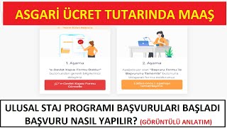 ULUSAL STAJ PROGRAMI BAŞVURUSU NASIL YAPILIRGÖRÜNTÜLU ANLATIM VİDEOSU [upl. by Acyssej]