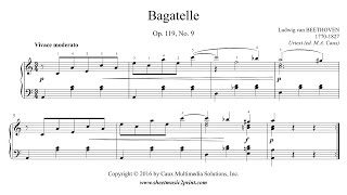 Beethoven  Bagatelle in A minor Op 119 No 9 [upl. by Assilav]