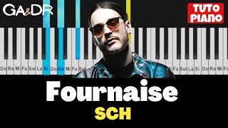 SCH  Fournaise  PIANO COVER TUTORIAL  avec paroles  GaampDr Piano [upl. by Sajet]