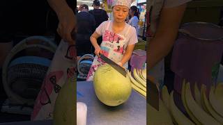 Giant Fruit Taiwanese Giant Watermelon Juice  Fruit Cutting Skills [upl. by Eutnoj]