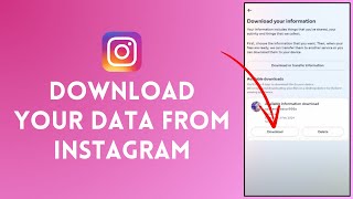 How to Download Data from Instagram 2024 EASY  IG Data Download [upl. by Sass]