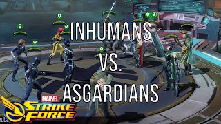 Inhumans vs Asgardians  Alliance War  Marvel Strike Force [upl. by Calandria]