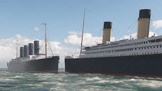 RMS Titanic Meets RMS Lusitania [upl. by Suoirrad750]