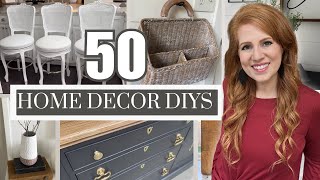 50 DIY HOME DECOR THRIFT FLIPS • AFFORDABLE DECORATING IDEAS [upl. by Nimrac]