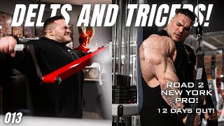 Nick Walker  ROAD 2 NEW YORK PRO  12 DAYS OUT  DELTS AND TRIS WORKOUT ifbb bodybuilding [upl. by Kimber]