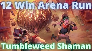 12 Win Arena Run  Tumbleweed Shaman  Hearthstone  Showdown in the Badlands [upl. by Eladnar440]