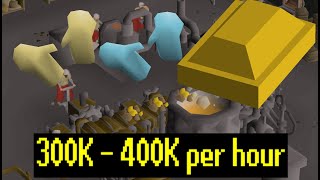 How to smith gold bars at blast furnace  fastest smithing xp in osrs updated 2024 [upl. by Galen525]