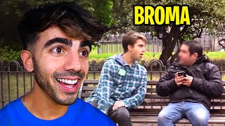 REACCIONANDO A MI MEJORES BROMAS DE YOUTUBE [upl. by Ecnerret]