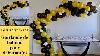 DIY Guirlande de Ballons avec du Ruban débutante facile a faireComment faireHow to do Tuto [upl. by Zane522]