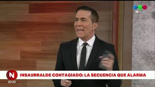 Martín Insaurralde contagiado de COVID19 la secuencia que alarma  Telefe Noticias [upl. by Akinas]