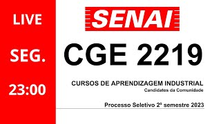 🎯PROVA SENAI CGE 2219  CURSO DE APRENDIZAGEM INDUSTRIAL 2º SEMESTRE  MATEMÁTICA  LIVE [upl. by Anoet]