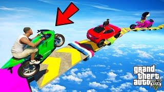 FRANKLIN TRIED THE IMPOSSIBLE PARKOUR RAMP CHALLENGE IN GTA 5  SHINCHAN and CHOP [upl. by Amery899]