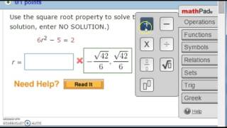 WebAssign  Entering Special Symbols and Operations [upl. by Nerrak]