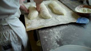 Shaping Ciabatta bread dough [upl. by Araminta]