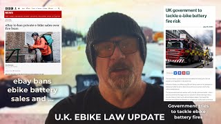 UK Ebike Law Update 2024 eBay bans ebike battery sales [upl. by Susumu568]