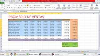 Promedio de Ventas en Excel [upl. by Iviv]