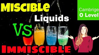 O Level Chemistry  Miscible Liquids vs Immiscible Liquids EXPLAINED  by Mohammad Usman [upl. by Rriocard]