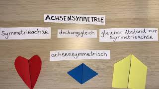 Achsensymmetrie einfach erklärt mit Beispielen  Lernvideo Grundschule [upl. by Penoyer110]