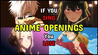 Try Not To Sing or Dance🚫🎤  🎵 Anime Opening Edition 🎵 [upl. by Asselem]