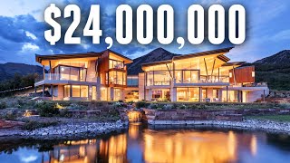 INSIDE a 24000000 Minimalist Colorado Mountainside Home  MEGA MANSION TOUR [upl. by Imef]