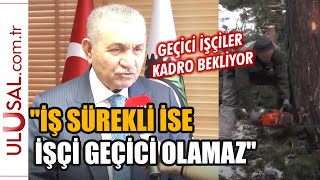 Geçici işçiler kadro bekliyor quotİşin sürekli olduğu yerde işçi geçici olamazquot [upl. by Morgun]