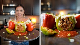 HOW TO MAKE THE BEST MEXICAN STUFFED BELL PEPPERS [upl. by Lusar]