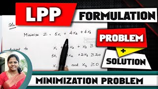 2 Formulation of LPP  Minimization  Problem with Solution  Development of LPP Model  kauserwise [upl. by Lynnell]