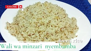 JINSI YA KUPIKA WALI WA BINZARI NYEMBAMBAJEERA RICE [upl. by Linad]