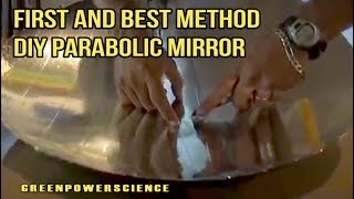 PARABOLIC MIRROR PARABOLOID HOMEMADE SOLAR CONCENTRATOR P2 DIY DO IT YOURSELF [upl. by Lefton548]