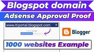 BlogSpot AdSense Approval  Google Blogger Earning Proof 2024 from free website [upl. by Etaner69]