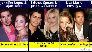 The Shortest Celebrity Marriages You Probably Forgot About [upl. by Enovad]