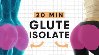 20 Minute Natural Glute Enhancing Isolate Workout  Athome butt lifting exercises [upl. by Atirat871]