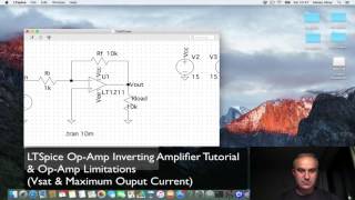 LTSpice on Mac OS X Tutorial OpAmp Amplifier Circuit Tutorial amp DC OpAmp Limitations [upl. by Sebastien]