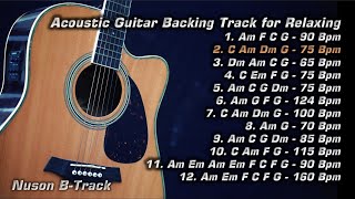 1 Hour Acoustic Guitar Backing Track with Cajon  C Major Compilation [upl. by Curley]