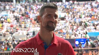 Djokovic Olympic gold arguably the biggest success Ive ever had  Paris Olympics  NBC Sports [upl. by Sheets287]