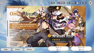 Genshin 45 Banner  Itto Onis Royale  Some Rolls on Chioris Banner of Silken Clouds Woven [upl. by Yenhoj]