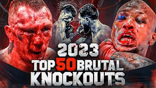 Top 50 Craziest Knockouts Of 2023  MMA Kickboxing amp Bare Knuckle Knockouts [upl. by Atiuqad835]