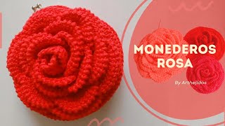 MONEDEROS 🌹 👛A Crochet Rose Bag🌹trending🧶 Fácil y rápido  Último Tutorial del 2023🫶🏻 [upl. by Doykos902]