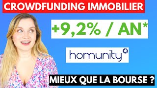 Comment INVESTIR en CROWDFUNDING IMMOBILIER mon avis sur Homunity [upl. by Benji368]