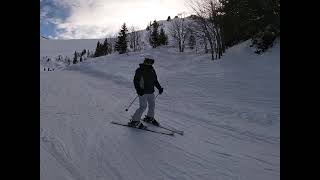 Skiing in Avoriaz in January 2024 from the top of Tour chair lift to Lindarets via Combe A Floret [upl. by Kcirevam]