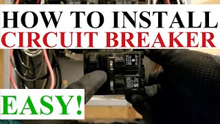 HOW TO INSTALL a Circuit Breaker DoublePole Breaker EASY AND SAFE [upl. by Anaihs]