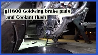 My Goldwing GL1800 brake job footage [upl. by Saleme]