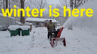 Unleash The Beast Toro 1128 Hd Power Max Snow blower Tackles First Snow Fall [upl. by Areikahs]